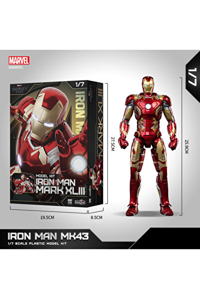 Choice MK43 Fondjoy Marvel Iron Man MK46 Assembled Model 10in 1/7 scale Action Figures Reactors can emit li