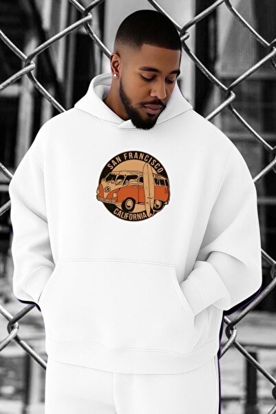 E-ROMA Hanorac supradimensionat cu imprimeu SAN FRANCISCO WOSWOS