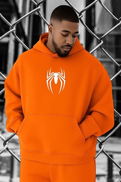 E-ROMA Hanorac de mărime mare cu imprimeu de păianjen