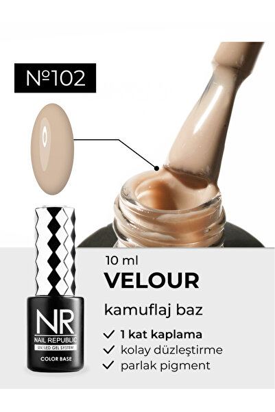 Nail Republic Kalıcı Oje Velour Renkli Base Coat 102 (10 ML)