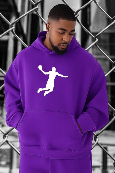 DM DOLCE MORE Hanorac supradimensionat cu imprimeu de baschet