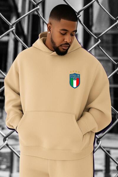 E-ROMA Hanorac supradimensionat cu imprimeu ITALY TEAM