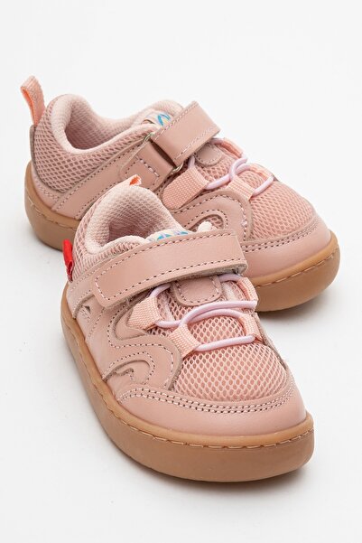 mnpc Unisex Çocuk Pudra Hakiki Deri Günlük İlk Adım Ayakkabı