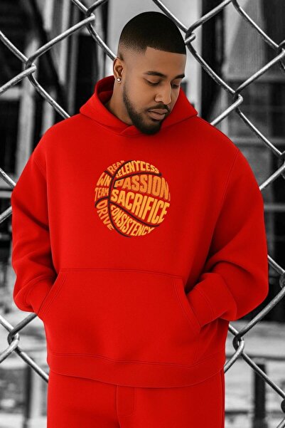 DM DOLCE MORE سويت شيرت كبير الحجم مطبوع عليه كرة السلة