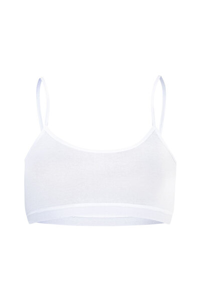 ÖZKAN underwear Özkan 42324 3'lü Paket Kız Çocuk Pamuklu Karışık Renk Süprem Pedsiz Alıştırma Sütyeni Esnek Rahat In