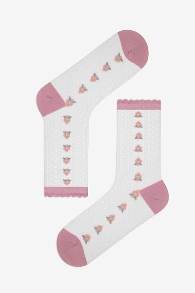 Penti Jacquard Flower 2li Soket Çorap