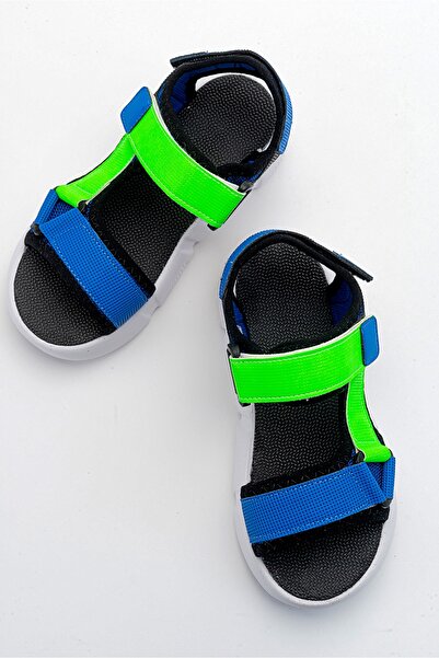 mnpc Boy's Sax-Black Anatomical Lightweight Sports Sandals