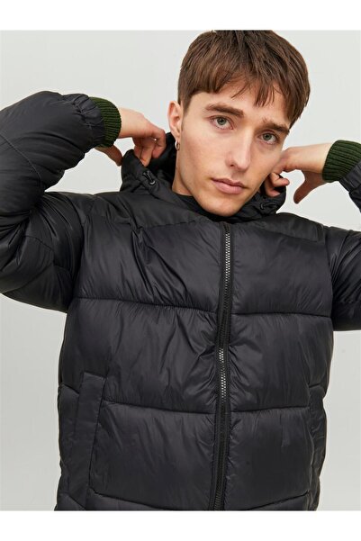Jack & Jones JACK JONES Men's Windproof Hooded Puffer Coat 12235859