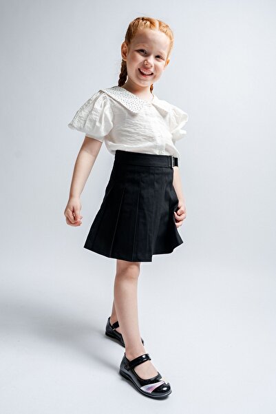 mnpc Kız Çocuk Siyah Yıldızlı Fashion Babet