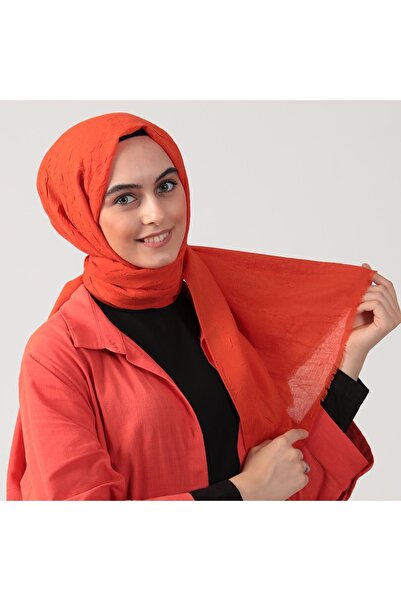 ipekistanbul Βαμβακερό Σάλι Κρασ - Άνθος Ροδιού