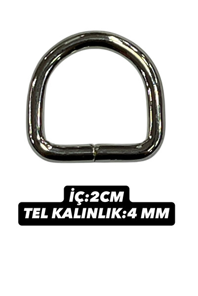 İsmet toka 10 Pcs - 2 cm D Thick Ring - Metal Accessory