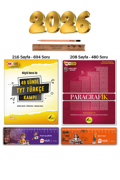 Rüştü Hoca 49 Günde Tyt Türkçe Kampı - Paragrafik Denemleri Set - 2026 Kamp - 2 Kitap
