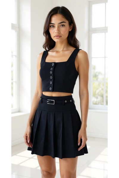 PleasureOfSilk Posilk Bustier and Skirt Set