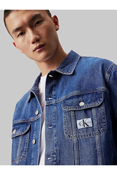 Calvin Klein Pamuklu Regular Fit Kot Ceket J30J3257501A4 Erkek KOT CEKET J30J325750 1A4