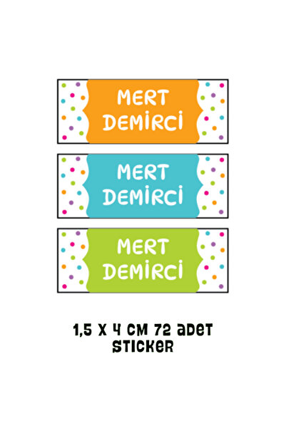 ST Design Kişiye Özel İsimli Okul, Kreş Etiketi, Kalem Etiketi, Defter Etiketi, Kitap Etiketi
