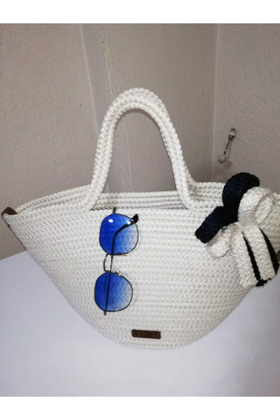 AZR HOME DESİGN Jute Rope Handbag Handbag Daily Bag