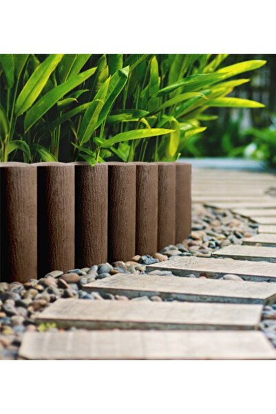 trendbahce Ahşap Görünümlü Çim Bordürü 2.3 Metre Çim Ayırıcı