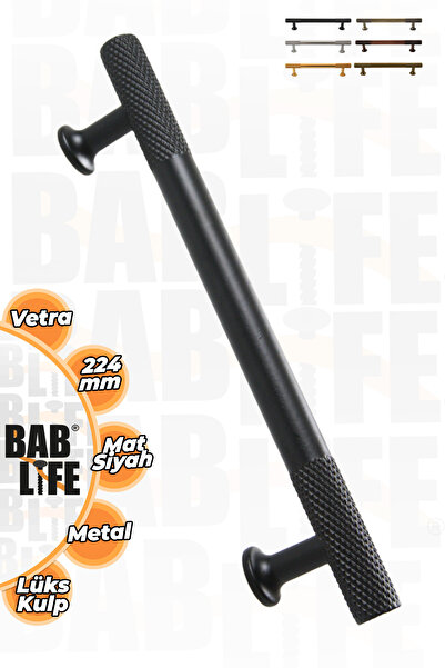 bablife Vetra Mat Чорний 224 мм Металеві розкішні ручки для шухляд шафи Меблі