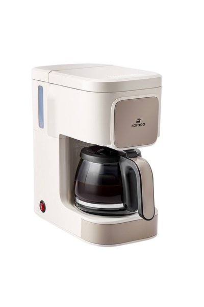 Karaca 2 in 1 Coffee Aroma Tea and Filter Coffee Brewing Machine, Glass Teapot, Water-Free Working Safety