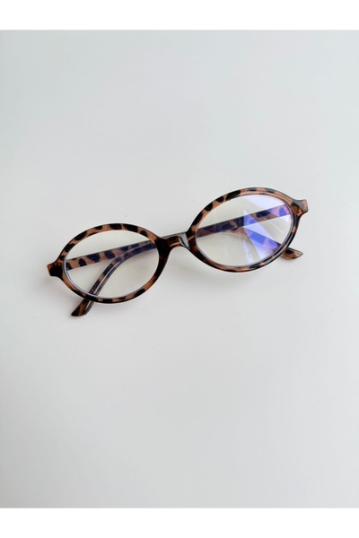 HMG Aksesuar نظارات MIUX LEOPARD OVAL FRAME للحماية من الضوء الأزرق، متوافقة مع البصريات، يمكن تغيير النظارات