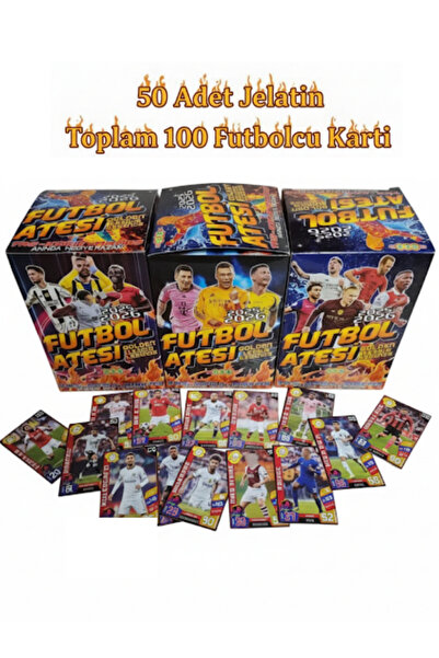 OYUNKAFASI FUTBOL ATEŞİ - 100 FUTBOLCU KARTI - 50 JELATİN