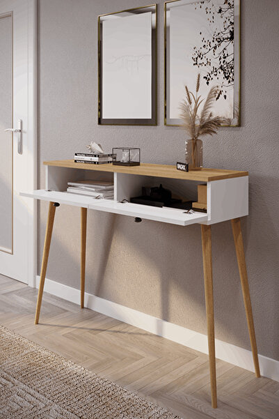 BAGAX 2 Kapaklı Ahşap Ayaklı Modern Dresuar