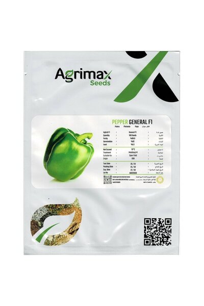 agrimax بذور الفلفل الأخضر الهجين العام F1 عالية الجودة (صنع في إسبانيا)