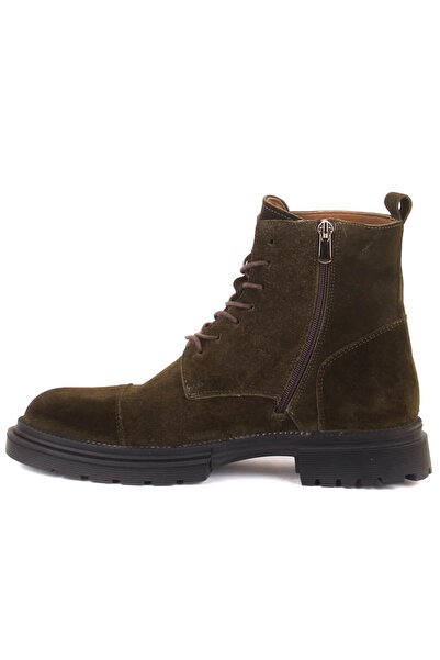 SailLakers - Khaki Suede, Lace-Up Men's Boots