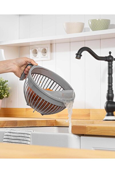 Stile Cucina Linea Pirinç Süzgeci 3 Litre Gri