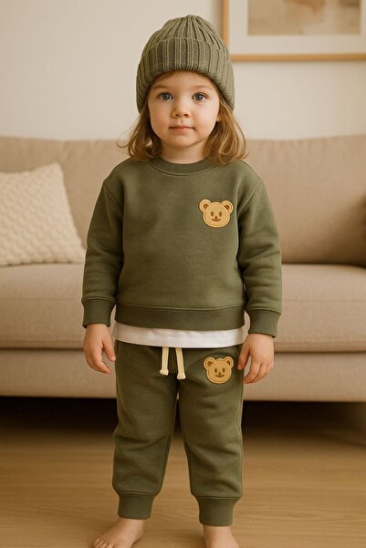 ŞAPKAKİDS ΣΕΤ ΦΟΡΜΑΣ 3 ΤΕΜΑΧΙΩΝ TEDDY GREEN