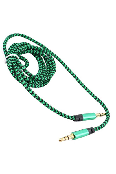 nelerbulurum 1.5 METRE örgülü Aux Kablosu Telefon Hoparlör Araç Aksesuarı Kul...