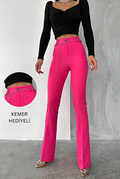 lavinsis Yüksek Bel İspanyol Paça Kadın Pantolon