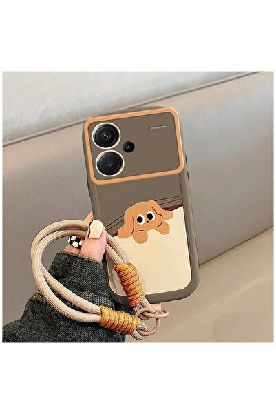Zebana Xiaomi Redmi Note 13 Pro Plus 5g Compatible Case Hand-Wristed Cat and Puppy Silicone Case