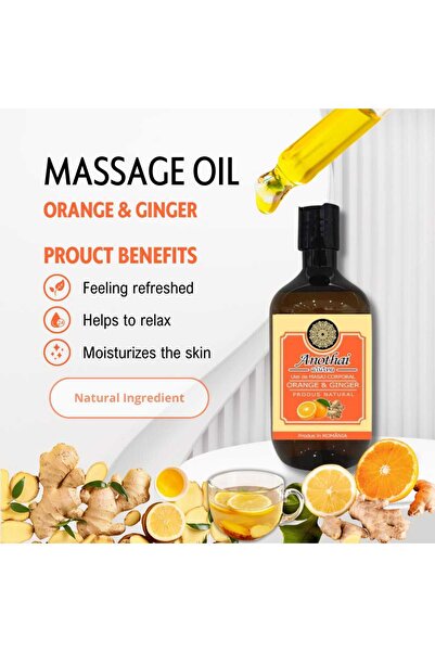 Anothai Ulei de Masaj Premium Orange & Ginger - Hidratant si Relaxant, cu Vitamina E, 5000 ml