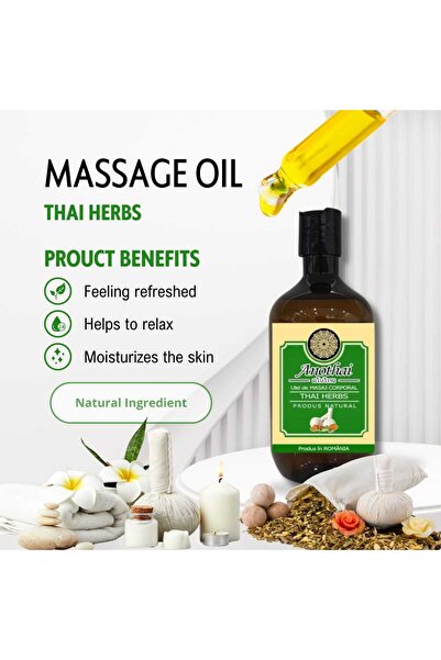 Anothai Ulei de Masaj Premium Thai Herbs - Hidratant si Relaxant, cu Vitamina...