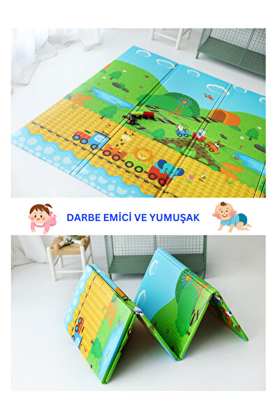 Coolmats Katlanabilir Çocuk Oyun Halısı 200x130x1 cm, Oyun Matı
