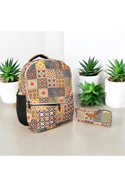 Moserini Authentic Patterned 2-Piece School Bag Set - Ergonomic Backpack and ...