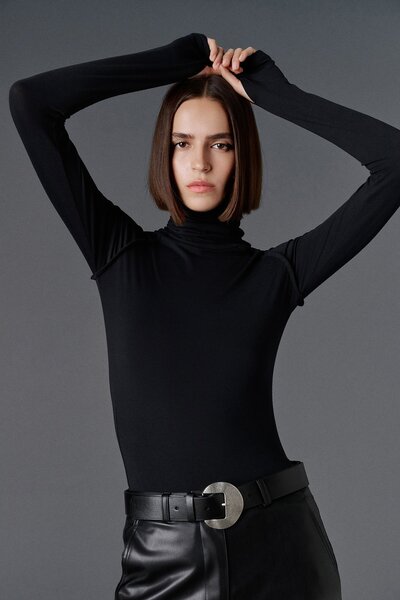 VATKALI Μπλούζα με ζιβάγκο βασικής στυλιστικής