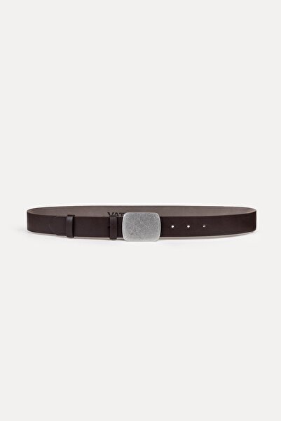 VATKALI Leather Belt with Plate Buckle
