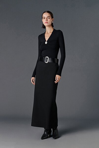 VATKALI Fusta maxi cu fante - Ediție Premium