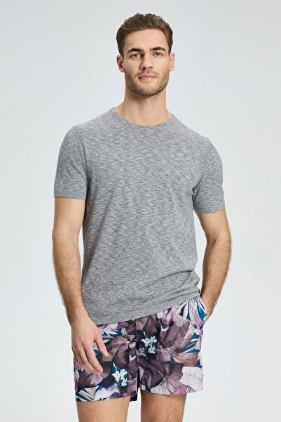 Hemington Crew Neck Pure Cotton Light Gray Knitwear T-Shirt