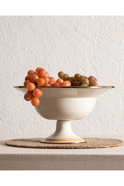 Madame Coco Rodez Footed Fruit Bowl - Orange - 30 cm