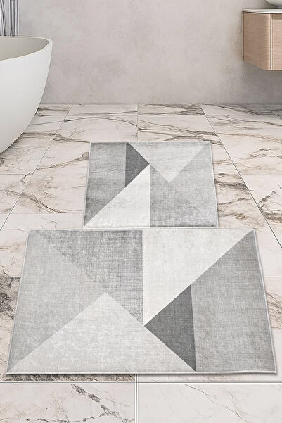 Thalia Home قاعدة مضادة للانزلاق قابلة للغسل، طقم مكون من قطعتين، سجادة حمام،...