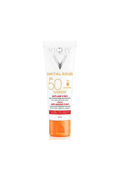 Vichy Capital Ideal Soleil Anti-Aging SPF 50+ krém na opalování na obličej 50 ml