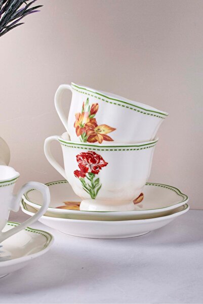 Perotti De Flore 6-Person 12-Piece Porcelain Coffee Set