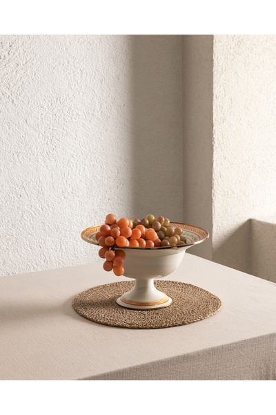 Madame Coco Rodez Footed Fruit Bowl - Orange - 30 cm