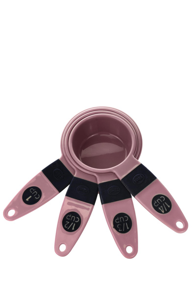 Cuisine Art By Styli 4-Pieces Measuring Cup Set, Light Maroon