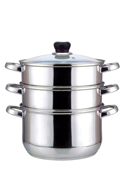 Wilson By Styli مكواة بخار من الفولاذ المقاوم للصدأ بثلاث طبقات - 28 سم فضي