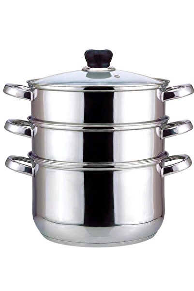 Wilson By Styli مكواة بخار من الفولاذ المقاوم للصدأ بثلاثة مستويات، فضية، 24 سم