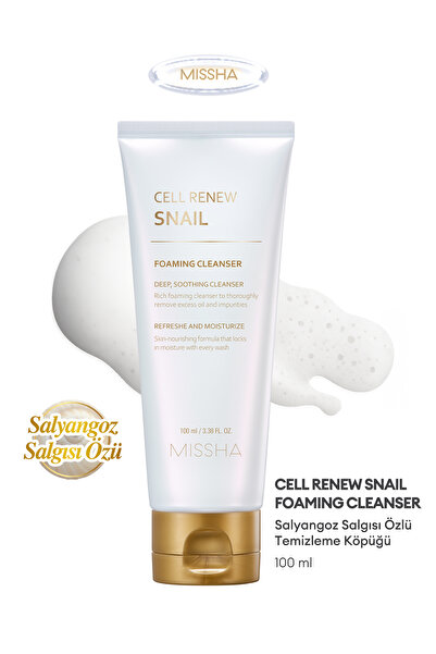 Missha Salyangoz Özlü Temizleme Köpüğü Super Aqua Cell Renew Snail Cleansing Foam 100ml